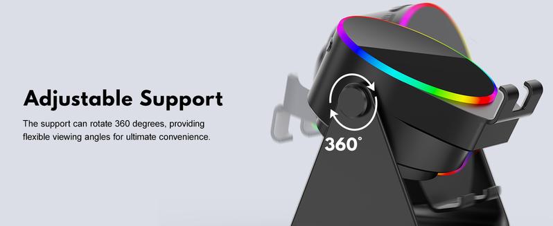 Ships the same day! 6-in-1 wireless sensor Bluetooth speaker with wireless microphone, phone and tablet stand, 8-color RGB wave light, portable karaoke stand. A perfect gift for friends and family. TikTokShopHolidayHaul  set  men