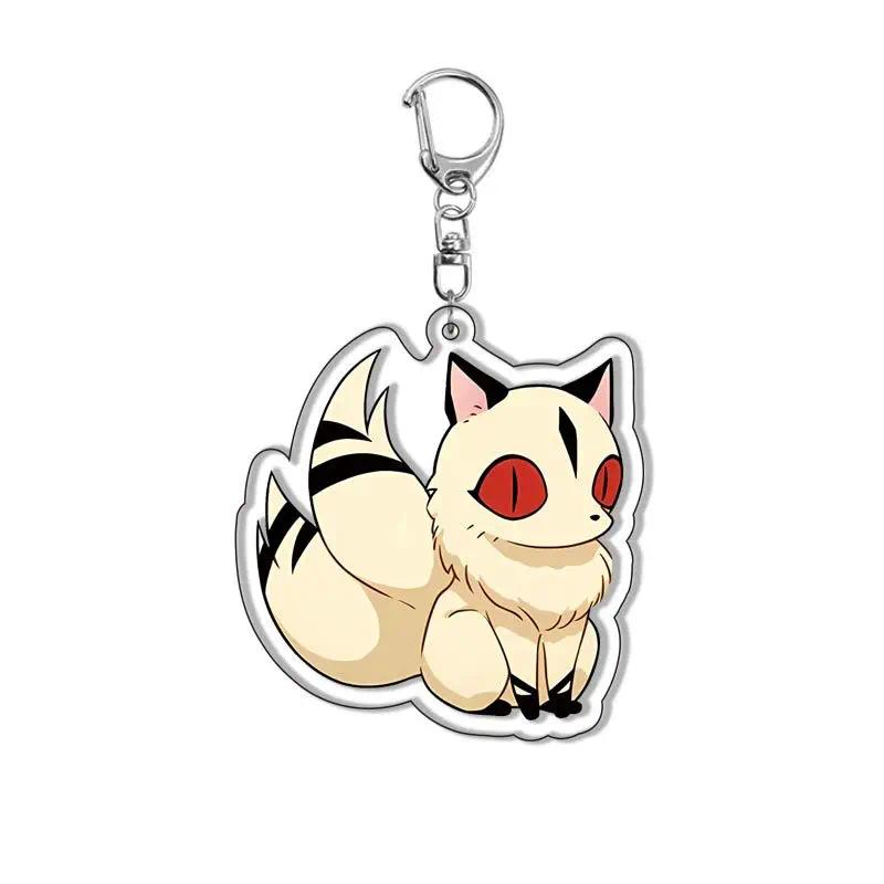 Fashion Anime Keychains Cartoon Figures Higurashi Kagome Sesshoumaru Miroku Acrylic Keyring Collection Accessories Gift