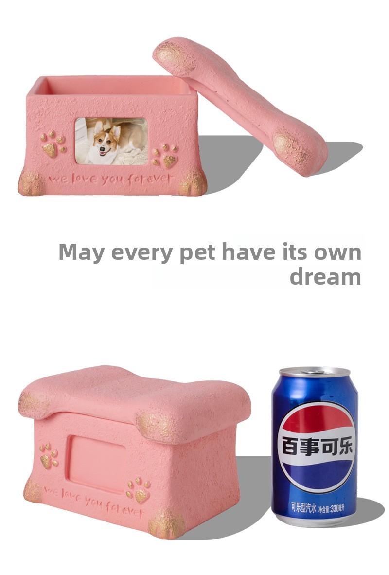 SoPets Pet Cremation Urn for Dogs Cats Personalized Memorial Box for Ashes with Secure Lid and Engraving Plate to Honor Your Beloved Pet Angel