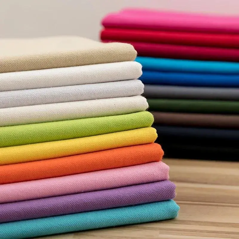 0.5M/1M/2M Canvas Fabric Solid Color 100% Cotton for DIY Sofa Covers, Curtains, Tablecloths, Pillows Case,Bags Sewing Material