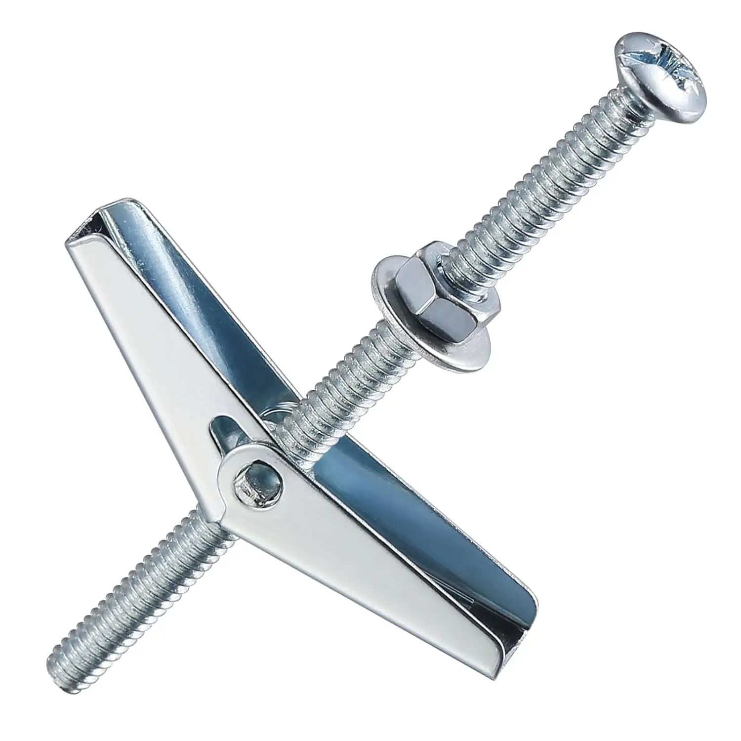 (30 pcs) 3/16" Heavy Duty Drywall Anchors and Screws,Toggle  and Wing Nuts Set, Hollow Drywall Anchors  Screws  Kit for  Lamps Heavy Items