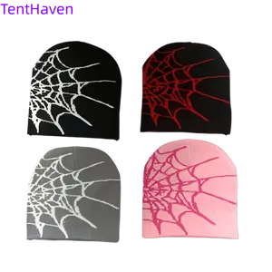 2026 new 4-pack set with spider web cross-border knitted hat, European and American hat, new Y2K jacquard men's and women's trend