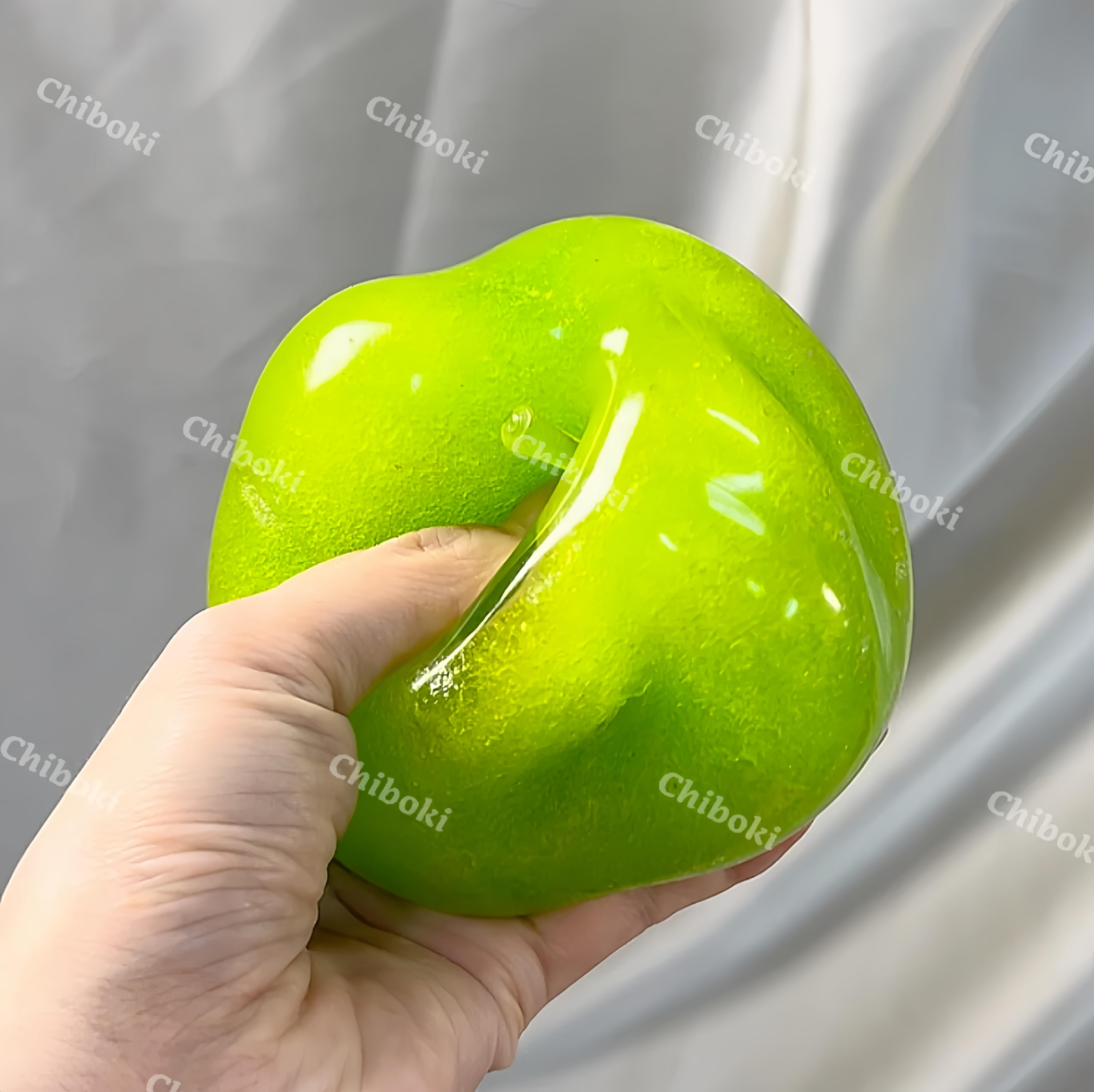 Slushie Green Apple Squishy - Moldable Non-Rebound Crunchy Fidget Toy| Perfect for Medium Grip Strength