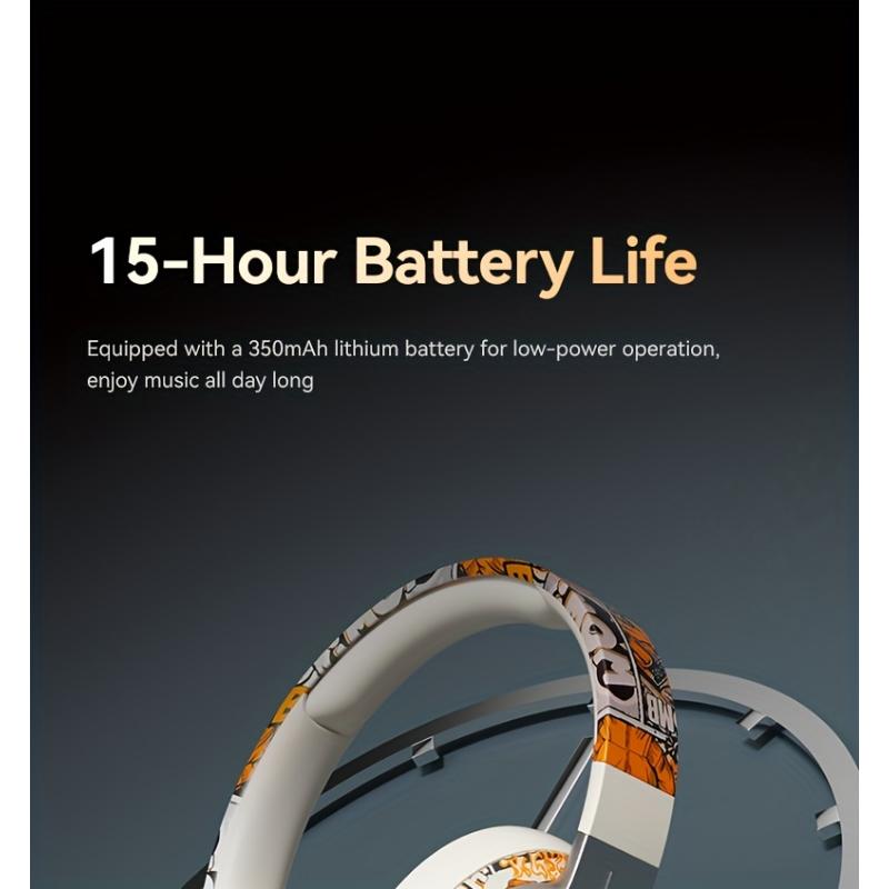 Wireless Gaming Headsets, 5.3 Generation, Wireless 360° Stereo, Light Folding Design, Noise-cancelling Microphone, Type-C Charging & USB-C Interface, Clear Call Music, Sports Music Compatible, Wireless Gaming Headset