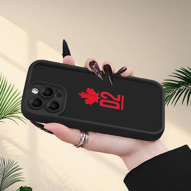 Phone Case: Maple Leaf Letters Pattern,  Groove Mobile Phone Case, Thickened Anti-fall, Shockproof, Unisex, Suitable for iPhone 17 E Air Pro ProMax iPhone16 15 14 Plus 13 12 Mini 11 X XS XR Series, Suitable for Everyone.