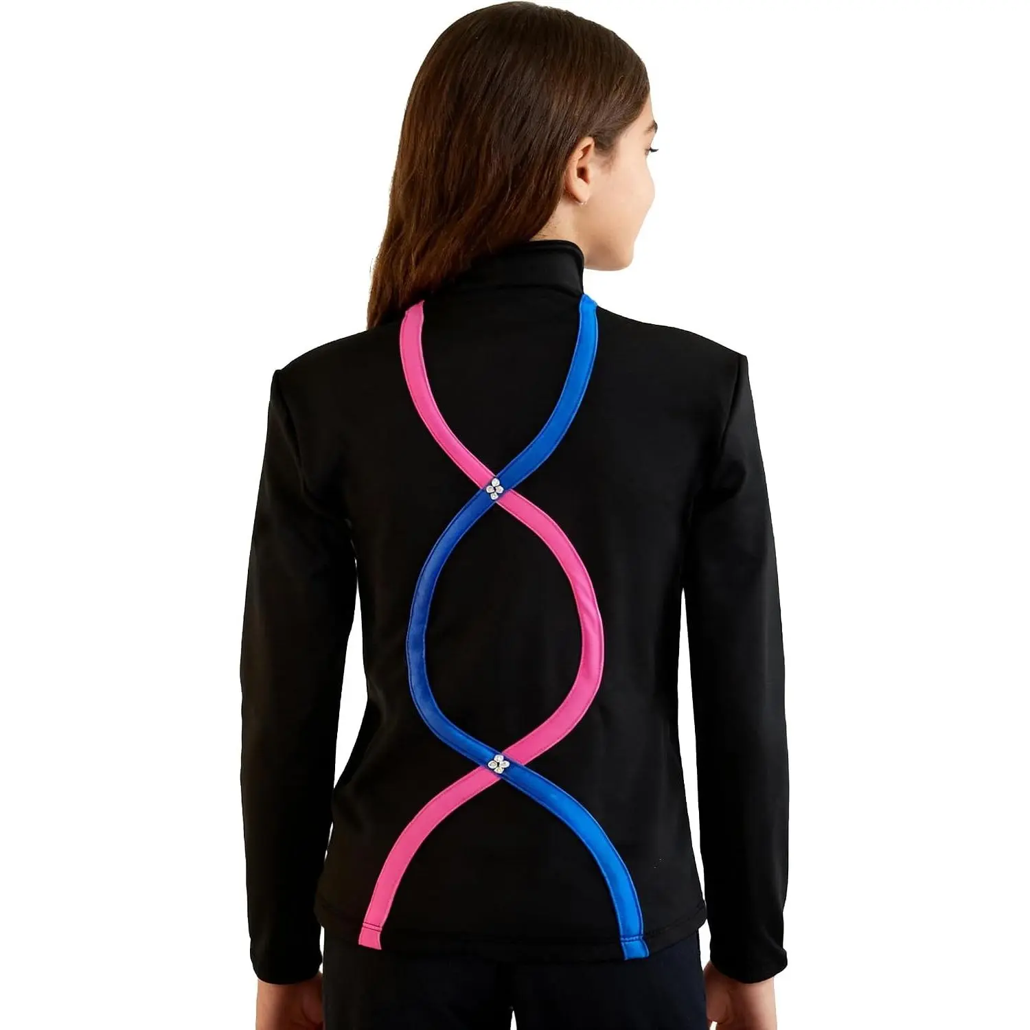 Girls Skating Jacket Women's Training Figure Skating Top Fleece