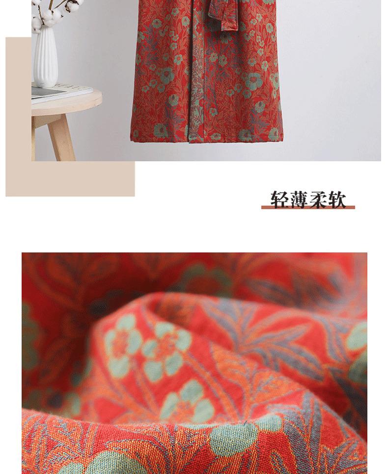 Pure cotton double-layer gauze bathrobe, Class A, spring/summer thin pajamas, home wear, couple's bathrobe, absorbent and quick-drying bathrobe