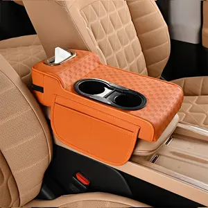 Universal Car Armrest Storage Bag, Car Armrest Box, Multi-Functional Central Elbow Cushion, Car Paper Towel Holder, 5-In-1 Organizer for Vehicles, Car Organizers and Storage