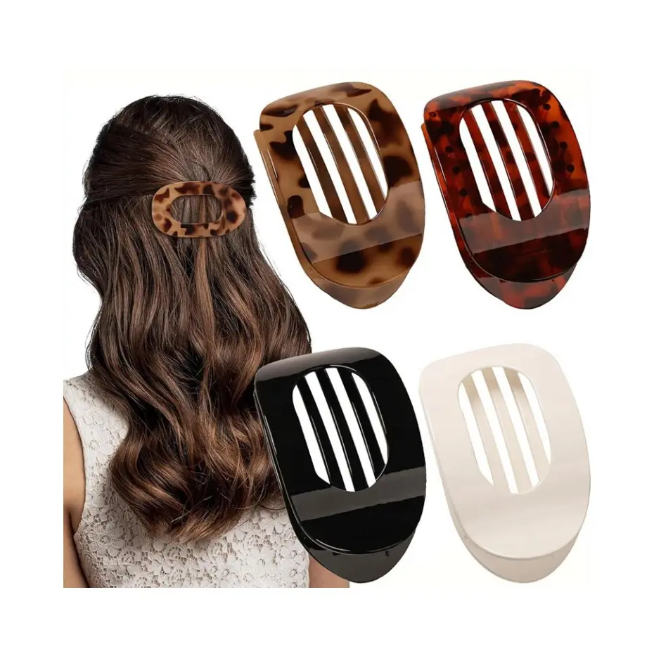 4-Piece Comfortable Hair Clips, Smooth Arc Design, Invisible Secure Duckbill Clip, Ideal for Daily Use, Parties, Versatile Hair Accessories