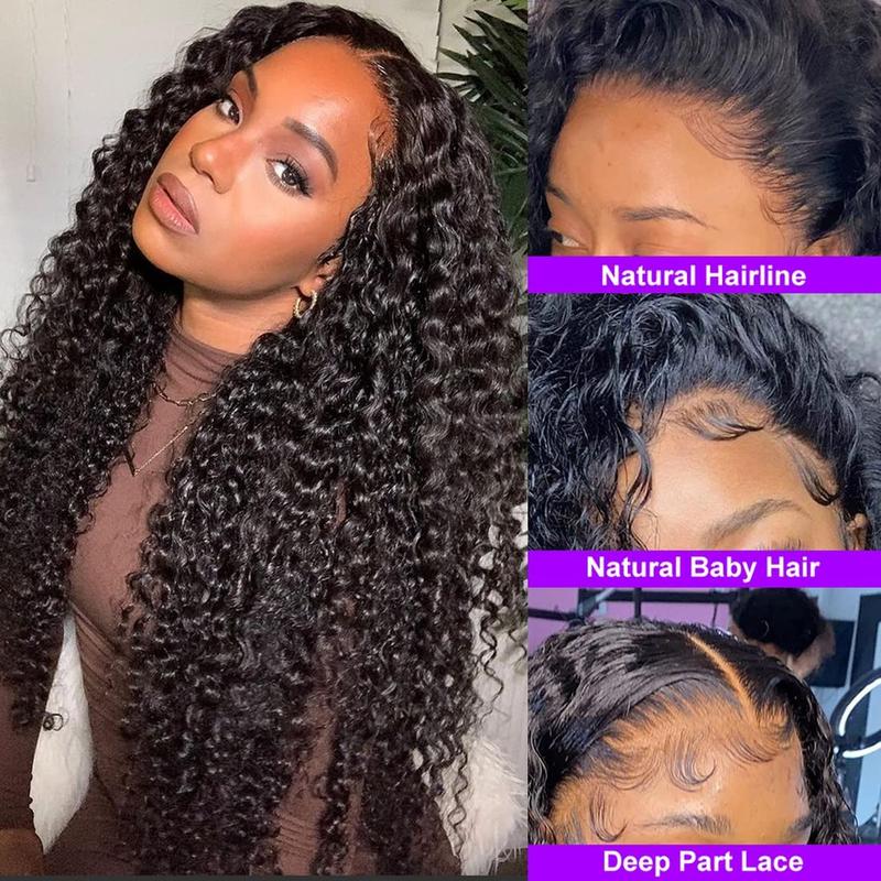 Bling Hair Lace Frontal Wigs Kinky Curly 13x4 13x6 Hd Transparent Lace Front Real Human Hair Wig Pre Plucked 4x4 Lace Closure Wig For Women 30 32 Inch TikTokShopHolidayHaul