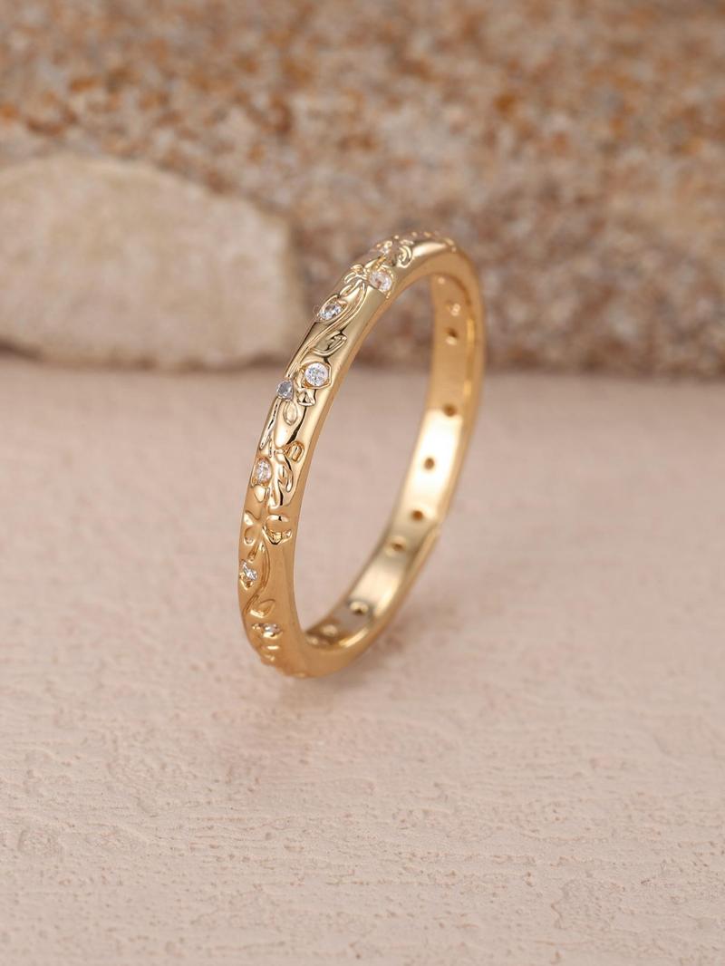 Women's Elegant Flower Design Ring, Rose Flower Ring, Fashion Cute Promise Ring for Women & Girls, Trendy All-match & Exquisite Vintage Jewelry for Birthday Gift