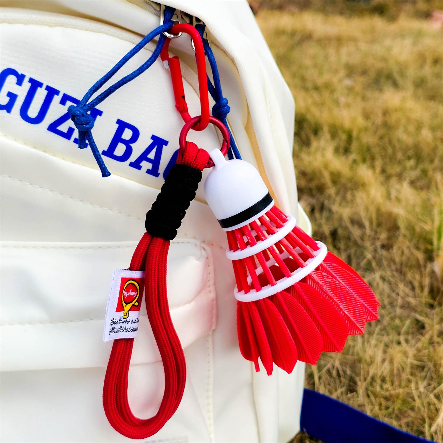 3D Printed Rainbow Badminton Charm, Daily Bag Pendant for Home & Outdoor Use