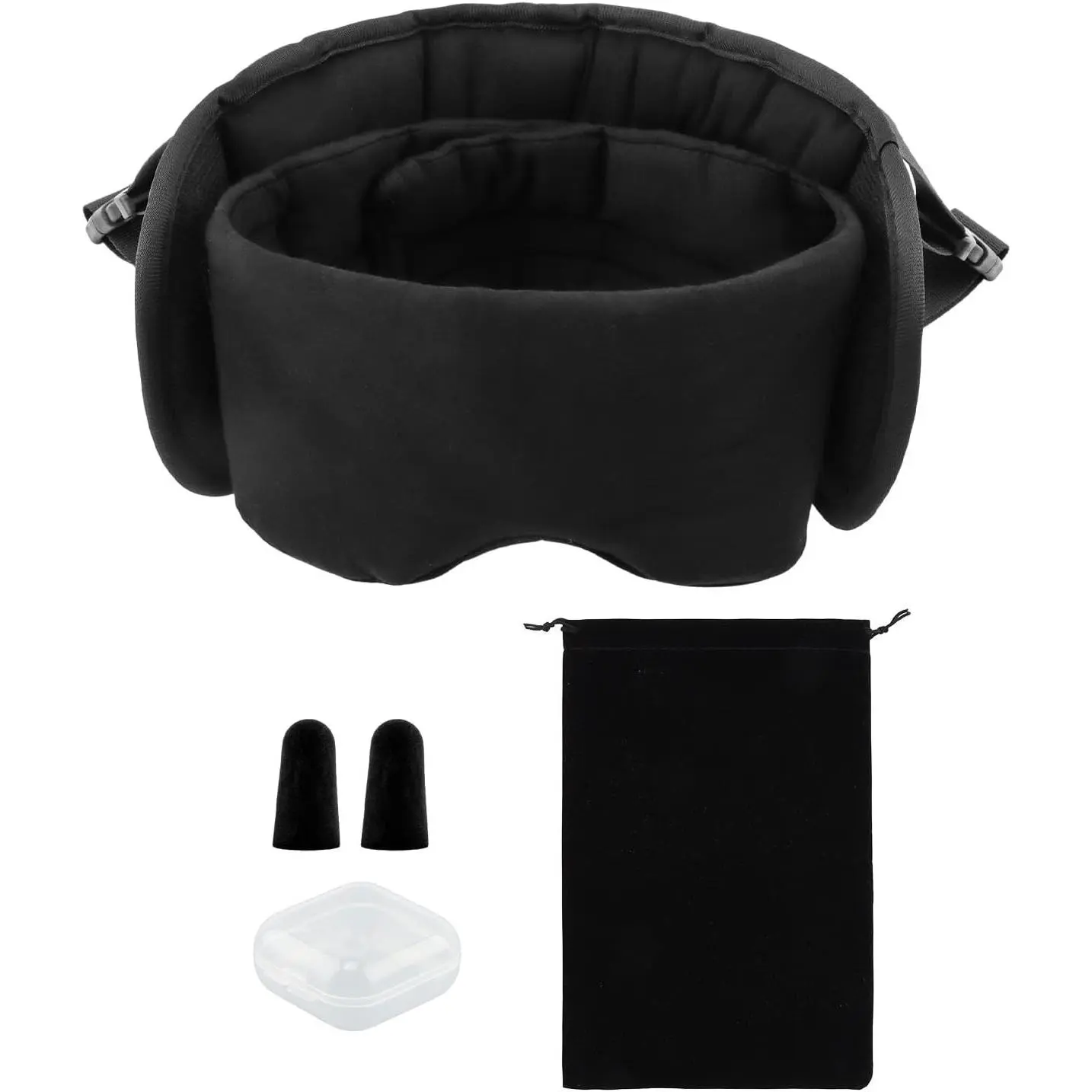 ‌Travel Pillow for Long Flights - Headrest with Eye Mask & Earplugs, 360° Head Soft Airplane Pillow, Breathable/for Neck‌