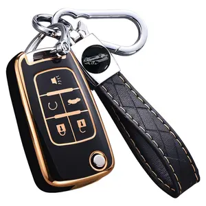Chevrolet Keychain Protector Case, Smart Remote Car Key Box Cover, Fits Chevrolet Cruze, Equinox, Camaro, Malibu, Sonata, Volt, Buick Encore, Lacrosse