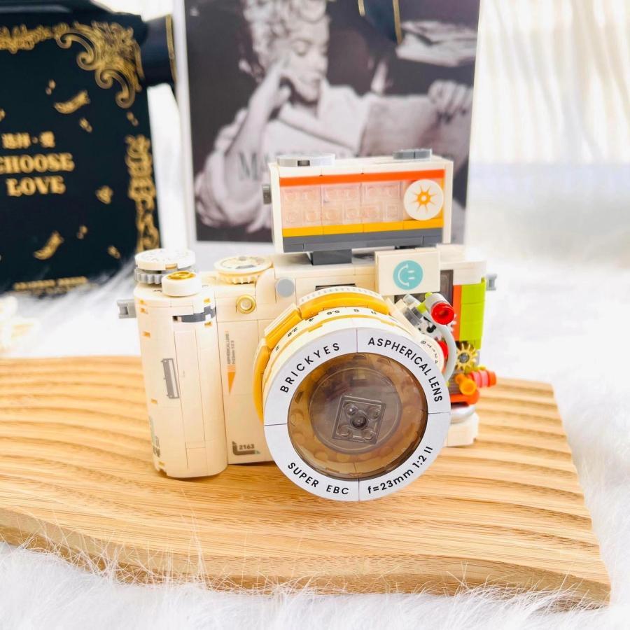 Creative Camera Design Building Blocks, 1 Box Retro Camera Mini Building Block Model Set, Creative Home Desktop Decoration, Birthday Gifts, Moc Blocks Set