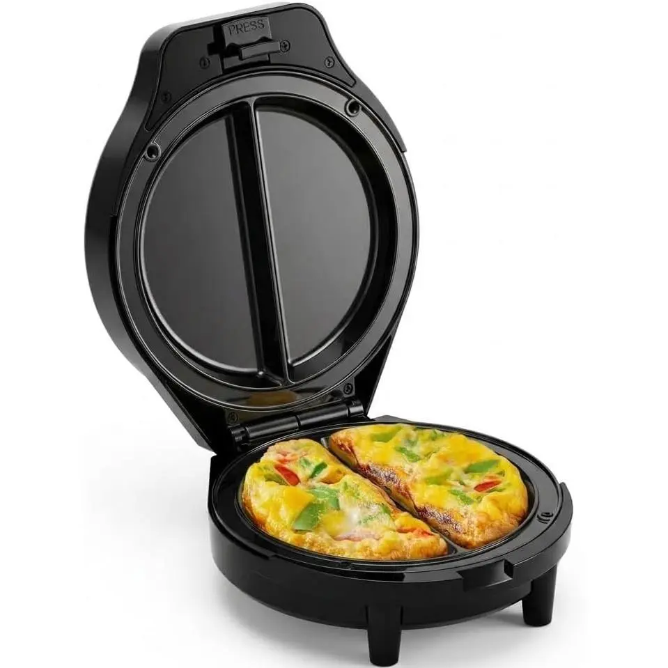 Electric Omelette Maker, Nonstick Dual Zone Omelette Pan, Easy to Clean Cooking Gadget for Home, Dorm & Travel