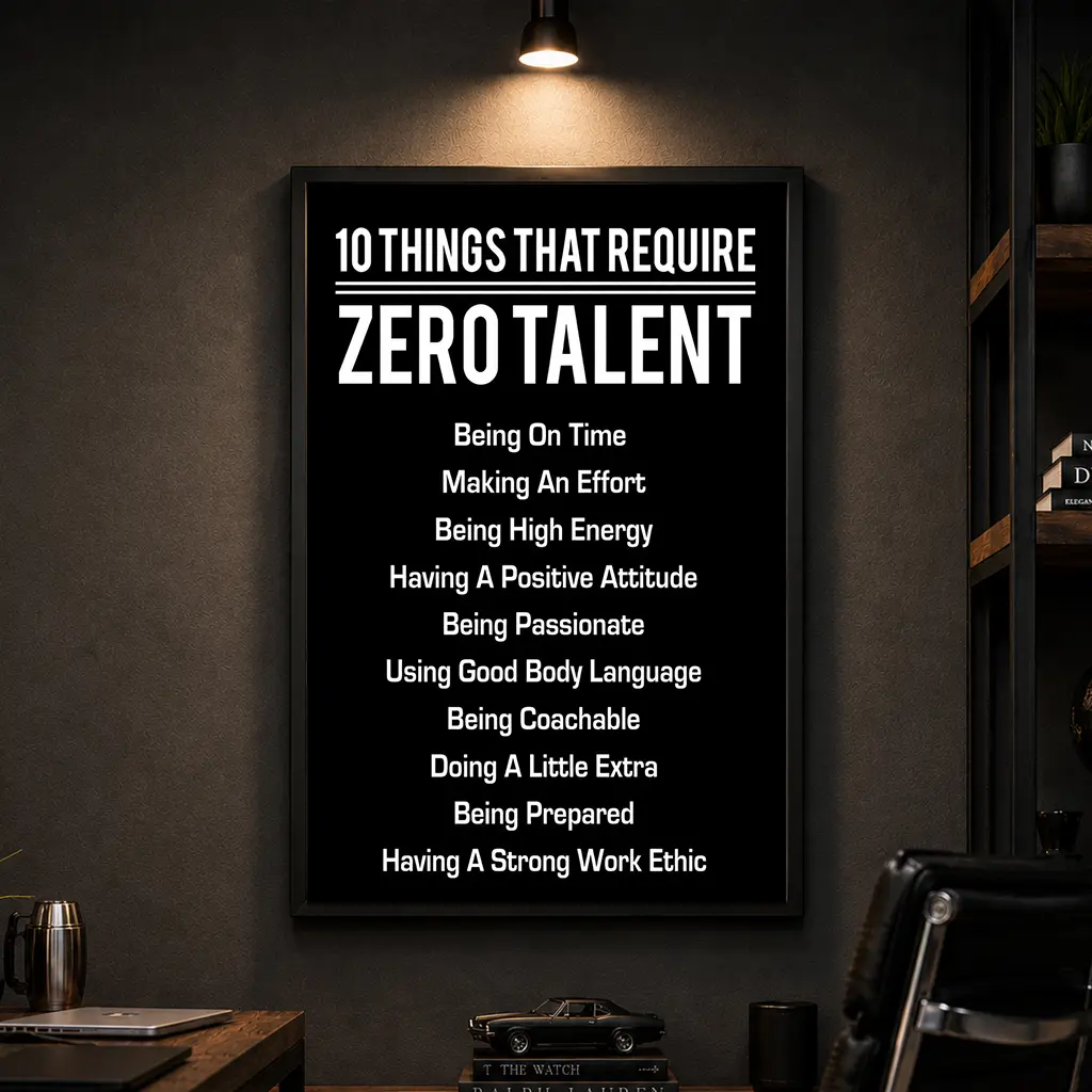 Zero to Talent Poster, Motivational Poster, Modern Art, Fashion Decoration, Modern Home Decor, Living Room Bedroom Decoration, Office Mural, Ornaments, Inspirational Wall Art, Success Mindset Decor, Office Decor, Entrepreneur Decor, Gift Idea