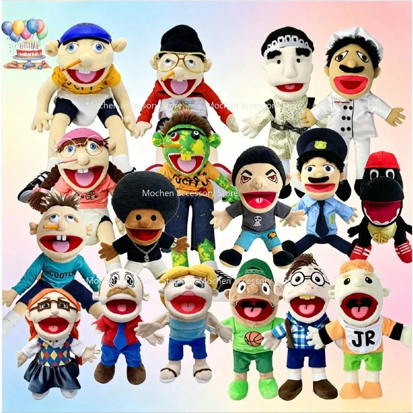 Jeffys Zombie Boy Puppet Brinquedo Kawaii Stuffed Animal Jeffy Hand Puppet Toy Jeffy Puppet Family Real Sml Doll Birthday Gift