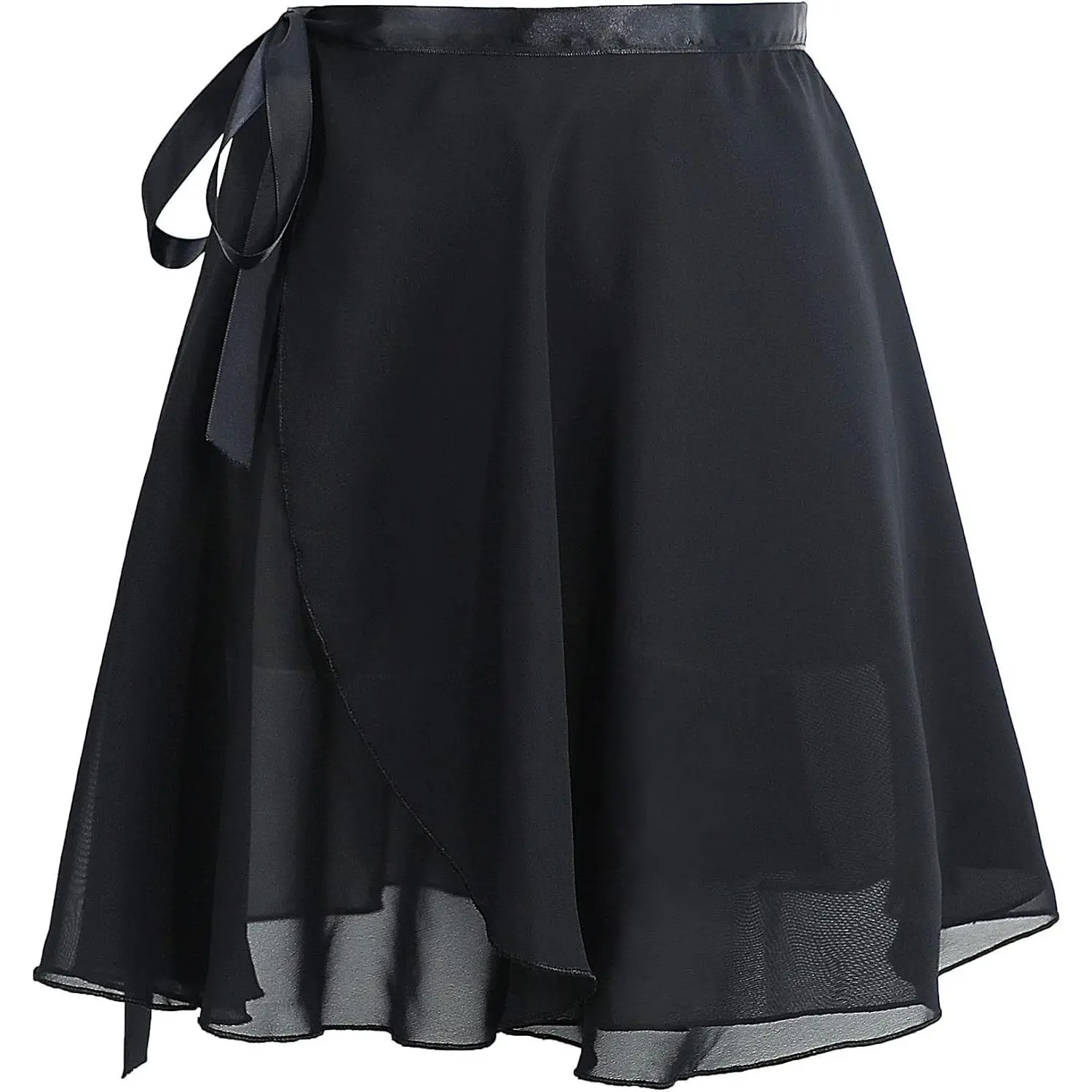 Dance Skirts for Girls (S/L) & Women (XL), Ballet Chiffon Wrap Skirt with Ties