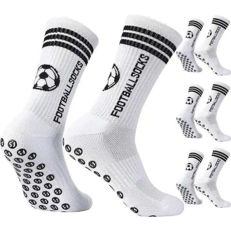 Non Slip Soccer Grip Socks Mid Calf Anti Skid Football Basketball Yoga Pilates Sports Socks for Men Women