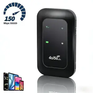 5G/4G WiFi Hotspot，pocket wifi 150Mbps High Speed, 2100mAh Long-Lasting Battery, Connect 10+ Devices Securely with WPA2 for Europe Travel，European version portable WiFi