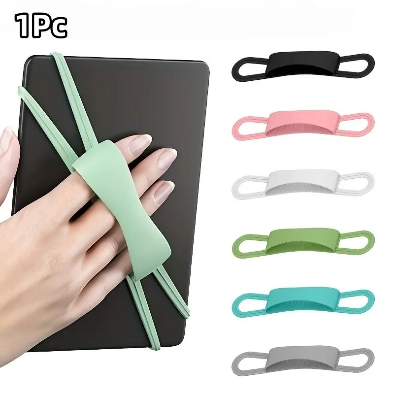 Silicone Hand Strap Stand for E-Reader, Portable Anti-Drop Protective Case, Compatible with Tablets and Phones, Kindle-Compatible, Bedside Reading, Mobile Tablet Stand