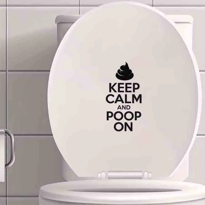 Funny Poop Toilet Sticker 1 Pack Waterproof Bright Cartoon Bathroom Sticker With Fun Poop Patterns Decorative Decal For Toilet Lids Jars Bathroom Living Room Bedroom Cute Home Decor For Adding Playful