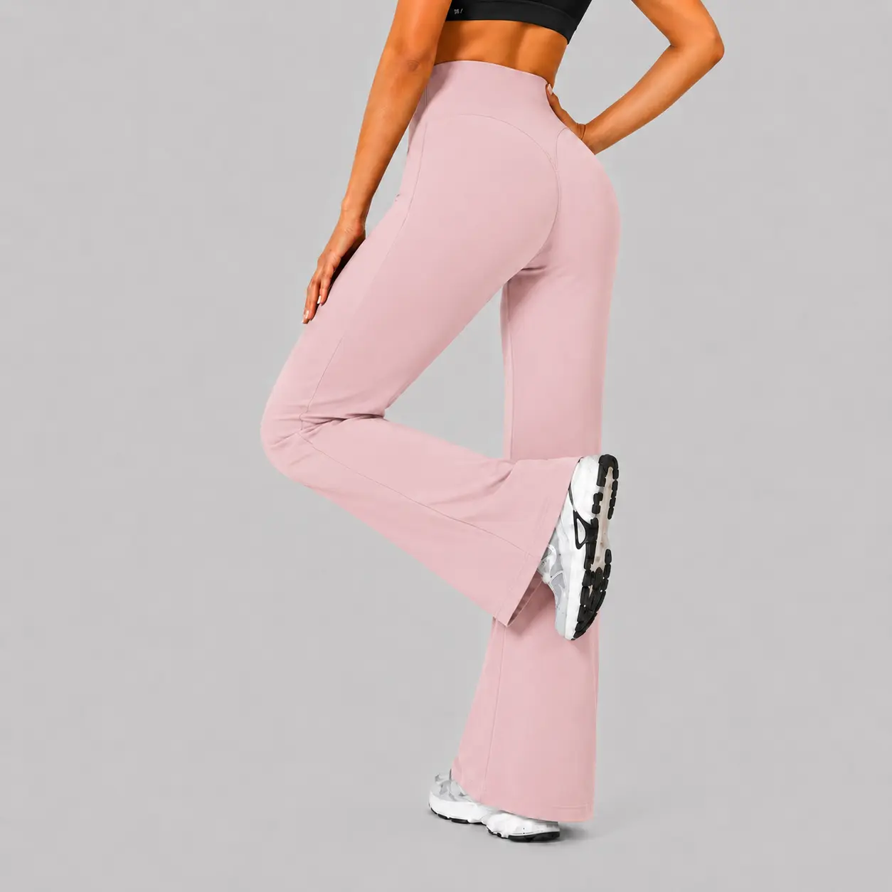 Women's Sports Sweatpants, Buttery-Soft High-Waisted Straight Leg Loungewear for Female, Seamless Front with Lettered Elastic Waistband, Sporty Chic, Buttery-Soft High-Waisted Lettered Women's Sports Sweatpants
