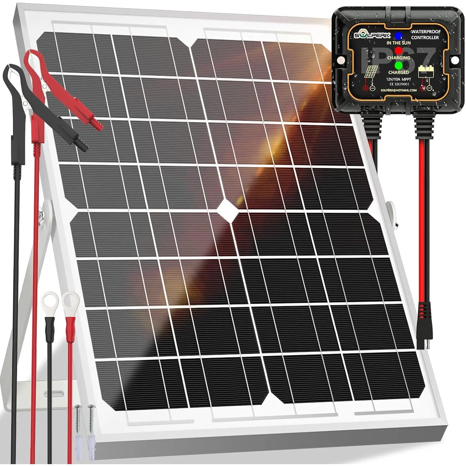 Solar Panel Kit 20W 12V Solar Battery Charger Maintainer+Controller