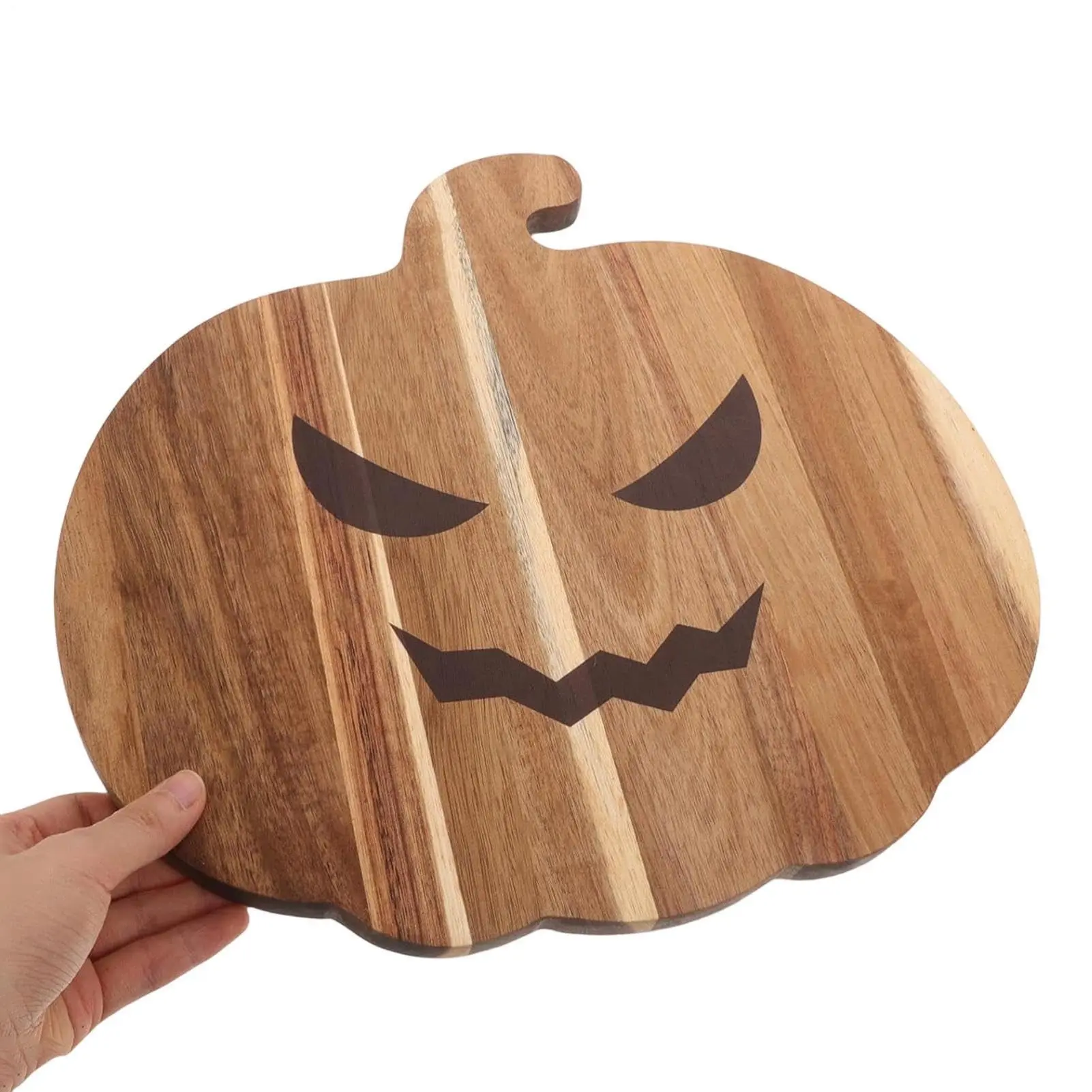 Halloween Pumpkin Cutting Board, Dual-Sided Wooden Design, Perfect for Kitchen, Fall Festivals, Cheese, Fruits, Salads, Snacks, Turkey