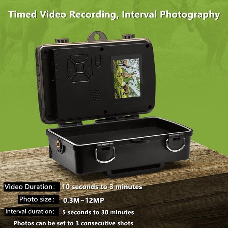 Waterproof Night Vision Outdoor Camera, Motion Sensor Wild Animal Trail Surveillance Detector Camera, Outdoor Camera for Home, Office, Outdoor