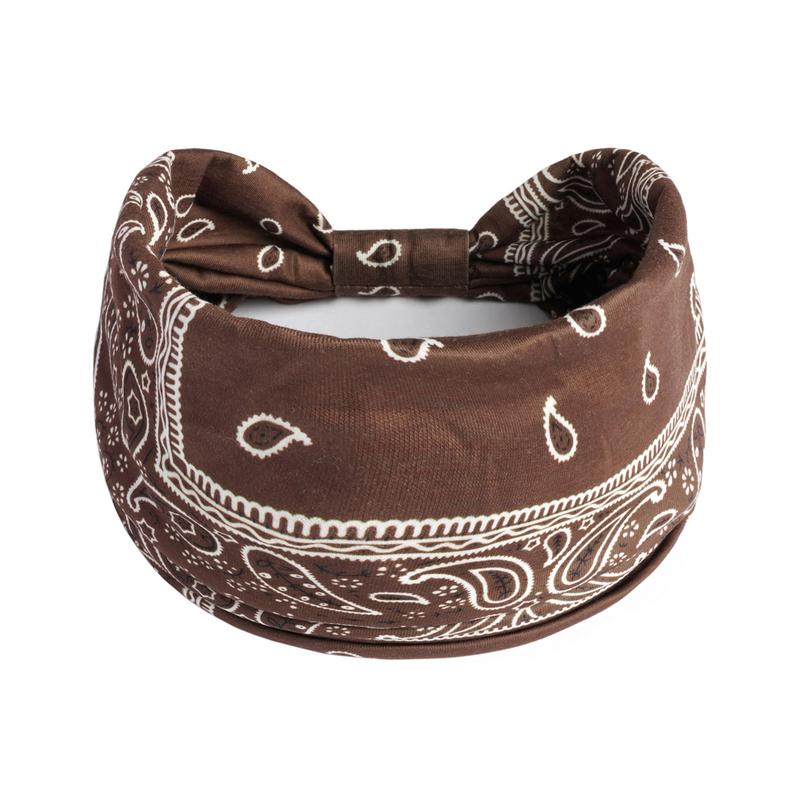 Boho Bandana Style Headband | Wide Paisley Hairband for Curly Hair, Busy Mornings, Gym, Travel & Everyday Wear | Soft, Breathable & Stylish | Latina Favorite