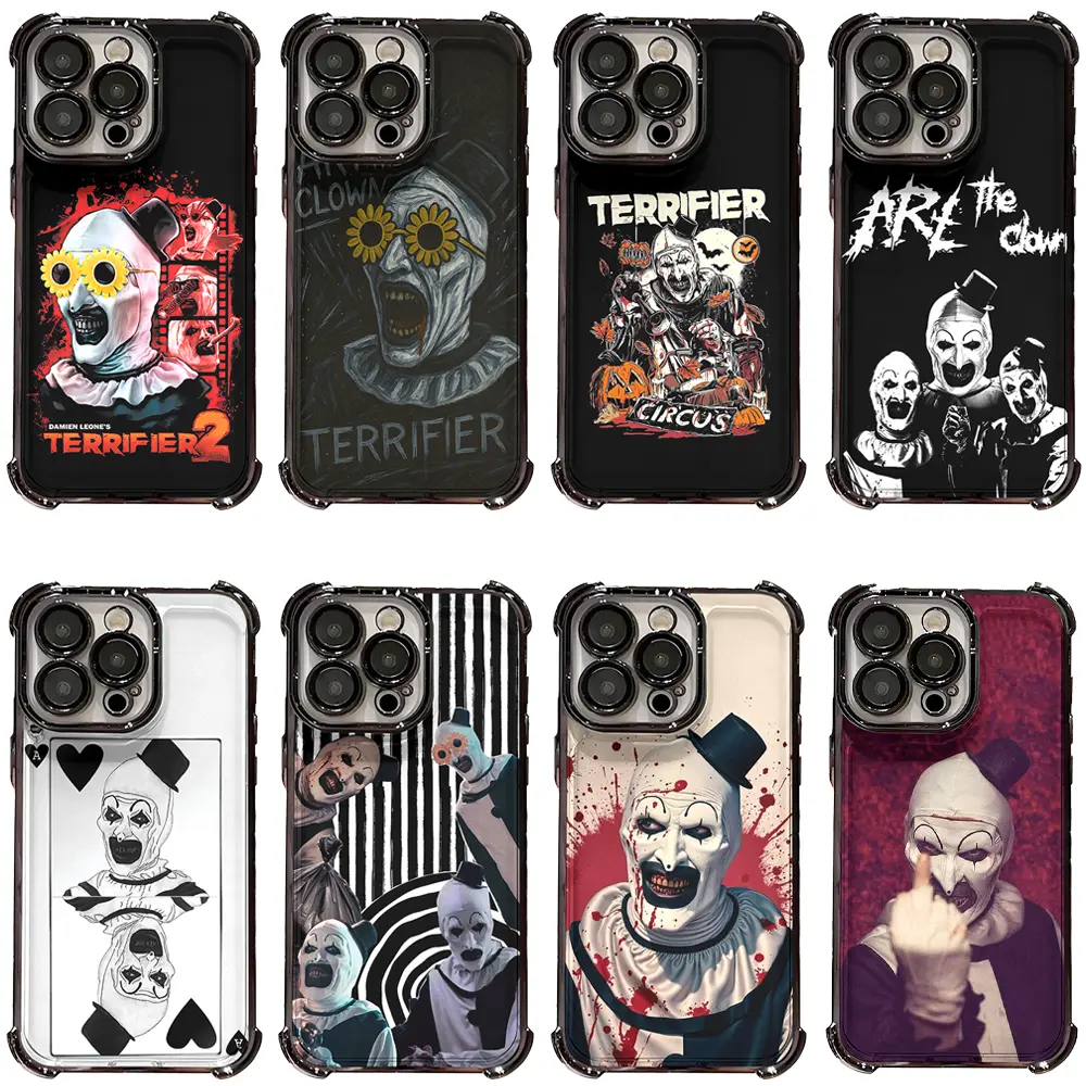 Popular Horror Movie Terrifier Art the Clown Print Phone Case for iPhone 17 16 15 14 13 12 11 Pro Max Plus Air Samsung S23 S24 S25 S26 Perfect for Horror Fans Birthday Holiday Gifts, Accessories, Shell, Horror Theme, Oxidation Resistant