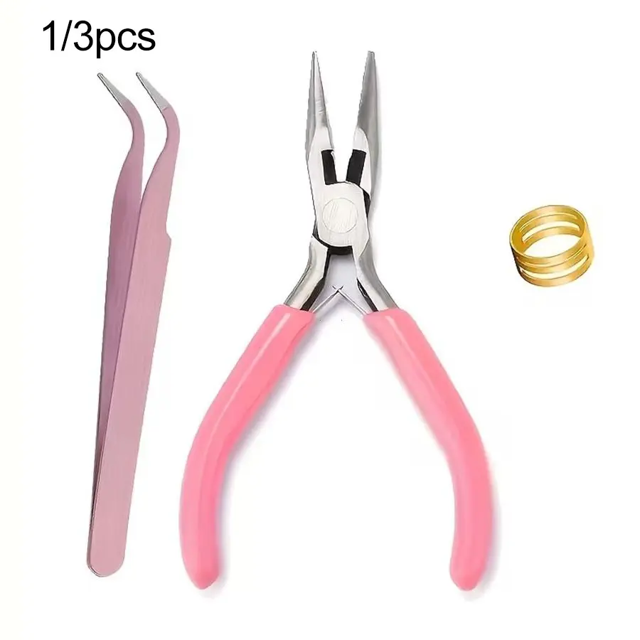 Precision Jewelry Pliers Set, Pointed Nose Pliers with Ring Opener and Tweezers, Multi-Functional Tools for DIY Crafts and Repairs