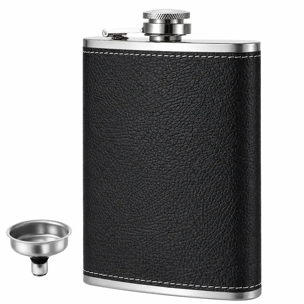 8 oz Stainless Steel Flask for Men and Women – Leakproof Portable Travel Flask with Smooth Matte Finish, Ideal for Whiskey, Vodka, or Spirits on Hiking, Camping, or Daily Commute