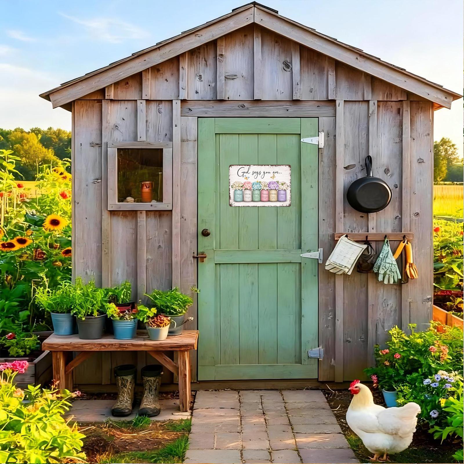 God Says You Are Unique Special Lovely Precious Strong Chosen 12x8 Inch Aluminum Metal Sign - Christian Inspirational Wall Decor for Home, Living Room, Bedroom, Office - Religious Tin Sign Gift for Family & Friends