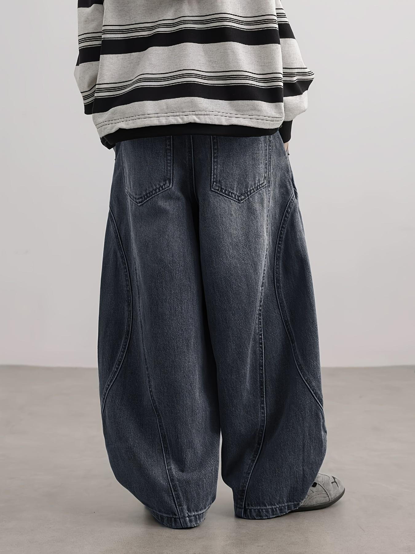 (New)Back-to-School Season Valentine's Day 2025 Four-Season Style Boys' Fashion  Wide-Leg Jeans Pants