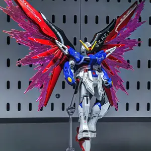 Hg New Life Destiny Gundam 1/144 Scale Model Kit, Transparent Colorful Effects, Seed Movie True Fly Bird, Collectible Figure, Boy's Gift