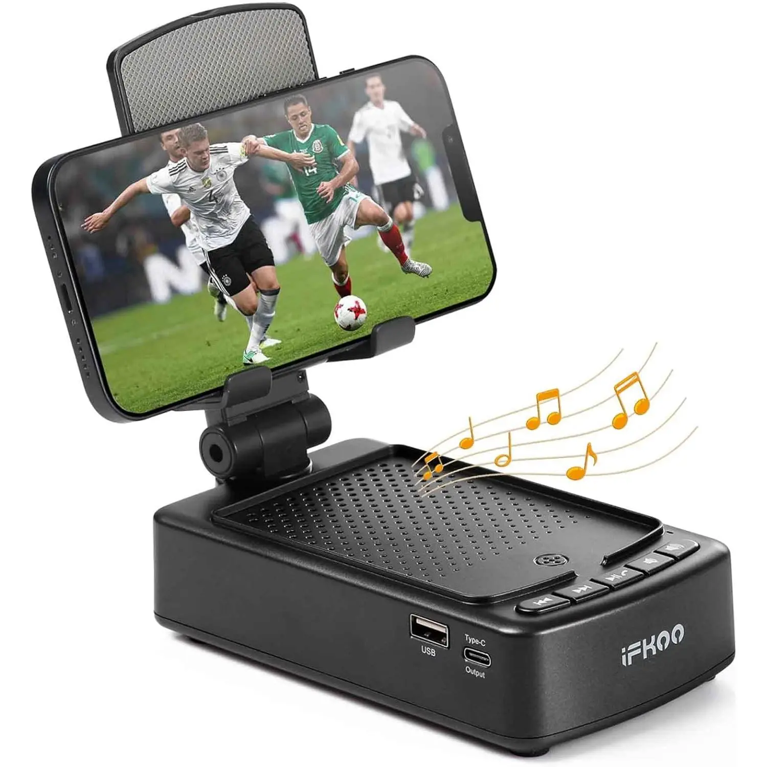 Bluetooth 5.3 Phone Stand with Wireless Speaker Phone Holder for iPhone Android Tablet Cool Tech Gadgets Birthday Gifts for Men Women Dad Him