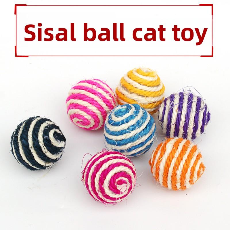 Cat sisal ball, cat toy ball, cat teasing and walking toy, cat scratching ball, pet supplies