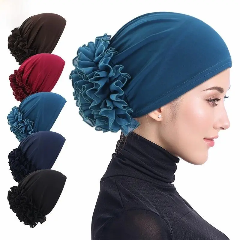 6Pcs Refined Flower Turban Headwear Cap Set - Soft Head Wrap Chemo Hat, Perfect for Women's Daily Wear Holiday Parties, Unique Present for Friends And Family