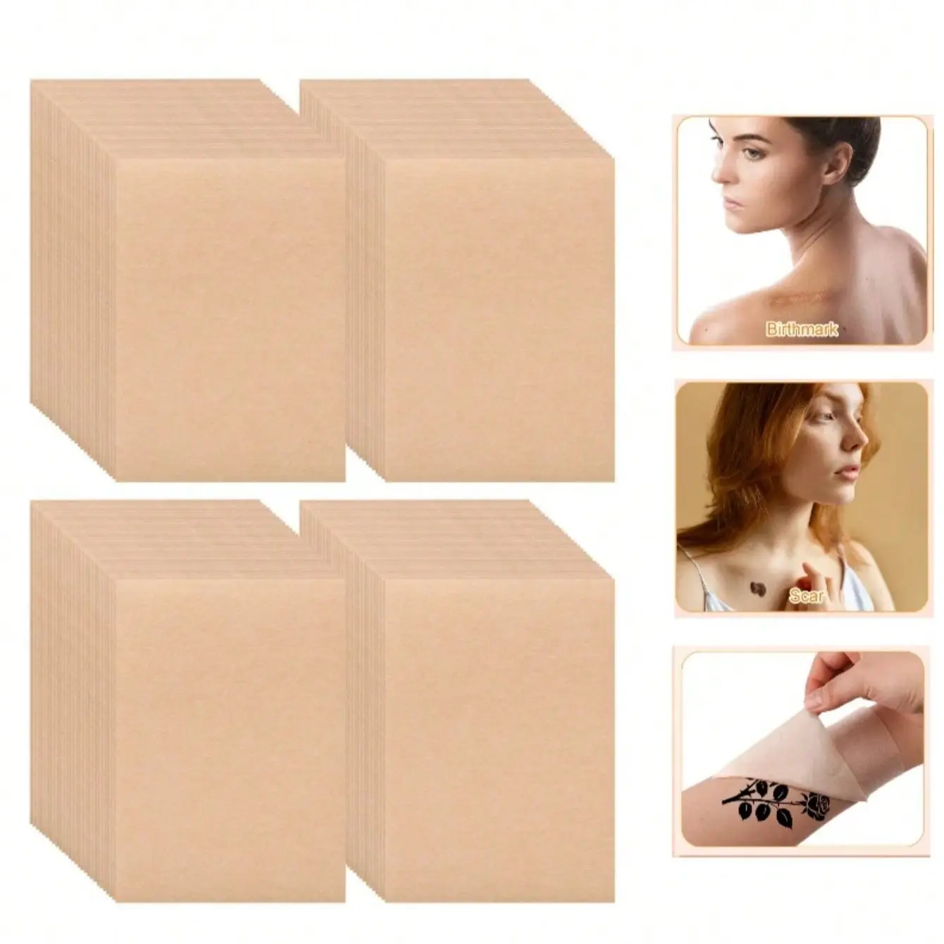 20pcs Tattoo Cover Up Patch, Waterproof Sweatproof Sticker, Cuttable Ultra Thin Patch, Ideal for Tattoo Concealment, Easy Application