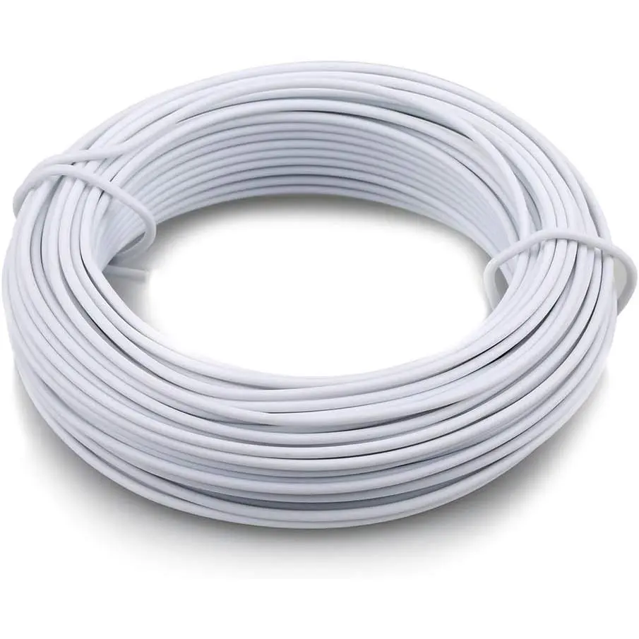 66  White Sturdy Plastic Coated Garden Wire 2mm  Twist Tie