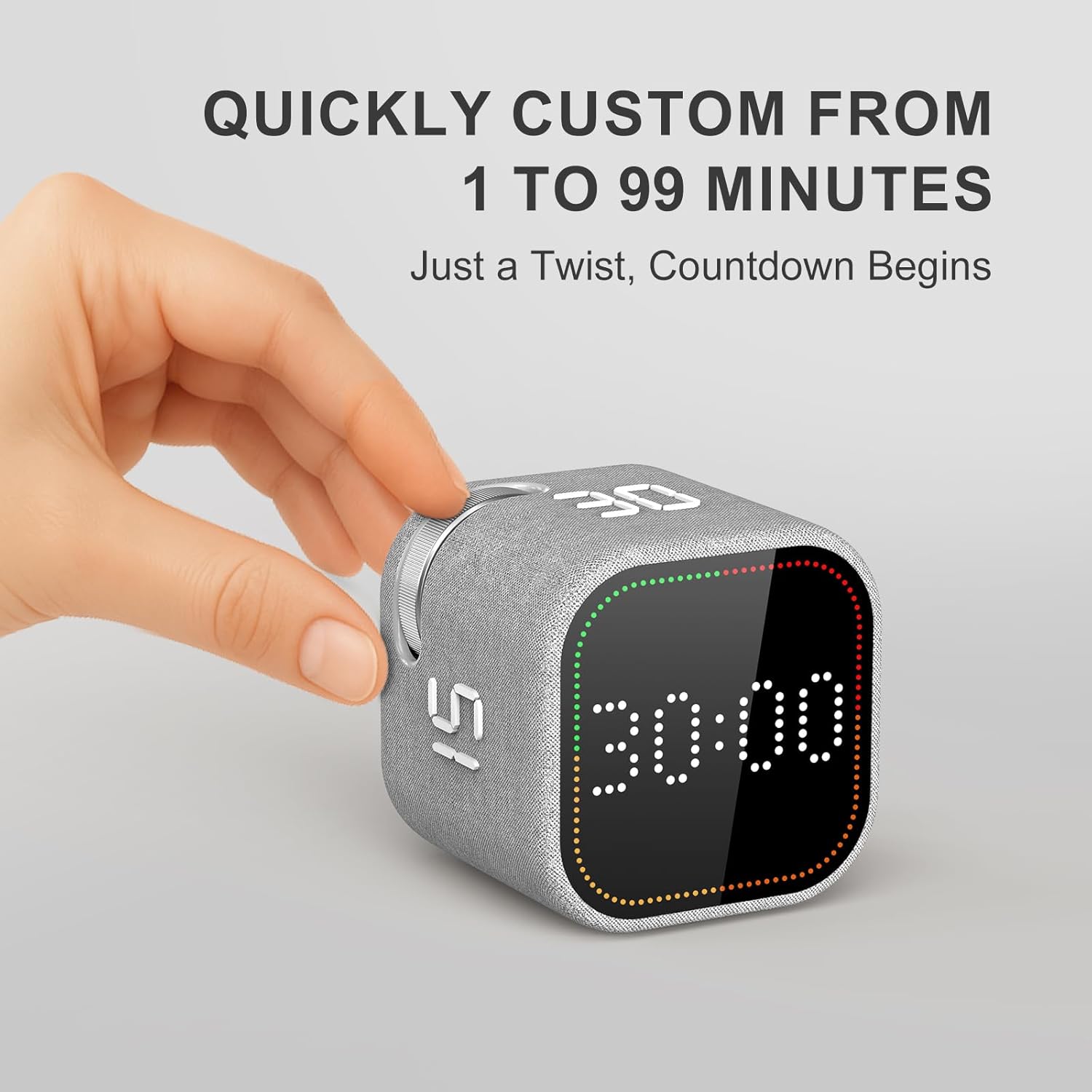 Custom Pomodoro Timer Cube | Productivity Timer | Small Visual Cube | Silent, Vibrate Reminder | Adjustable Sound Alert | , Visual Countdown | for , Study, Kitchen, Classroom