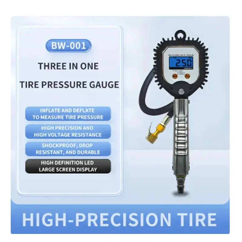 High-precision digital tire pressure gauge