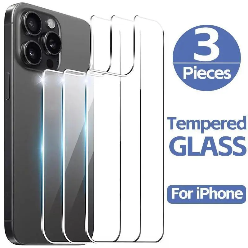 1/2/3Pcs Back Screen Tempered Glass For iPhone 17 Pro Max 12 13 14 15 16 17 Rear Screen Protector Film For iPhone 17 Pro 17Air