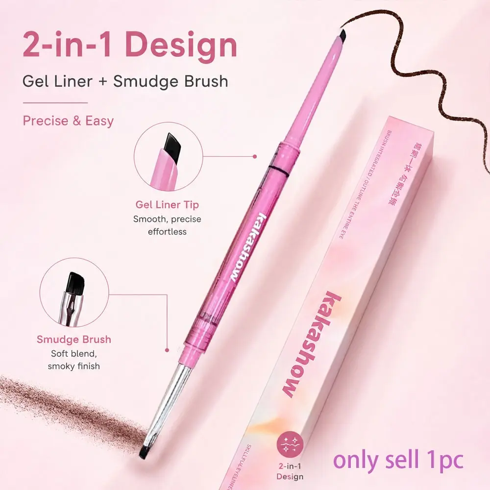 Kakashow Eyeliner Gel Pen, Precision Eyeliner, Smooth and Precise Application, Blade Brush Head, Long-Lasting Wear, Ideal Gift for Beginners