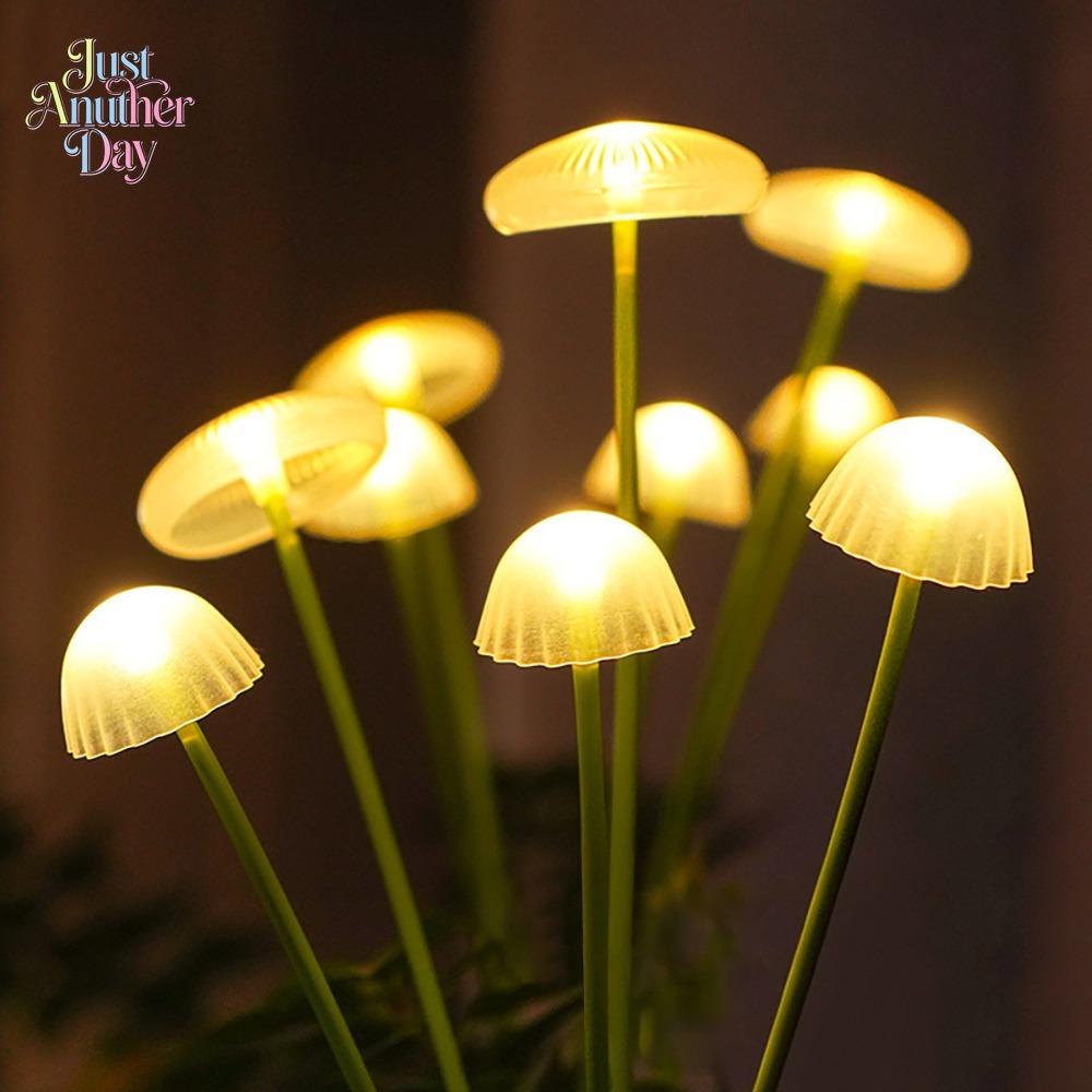 Solar Jellyfish Light Outdoor Garden Landscape Fiber Optic Ambient Light Garden Balcony Decoration Mushroom Ground Plug Lawn Light