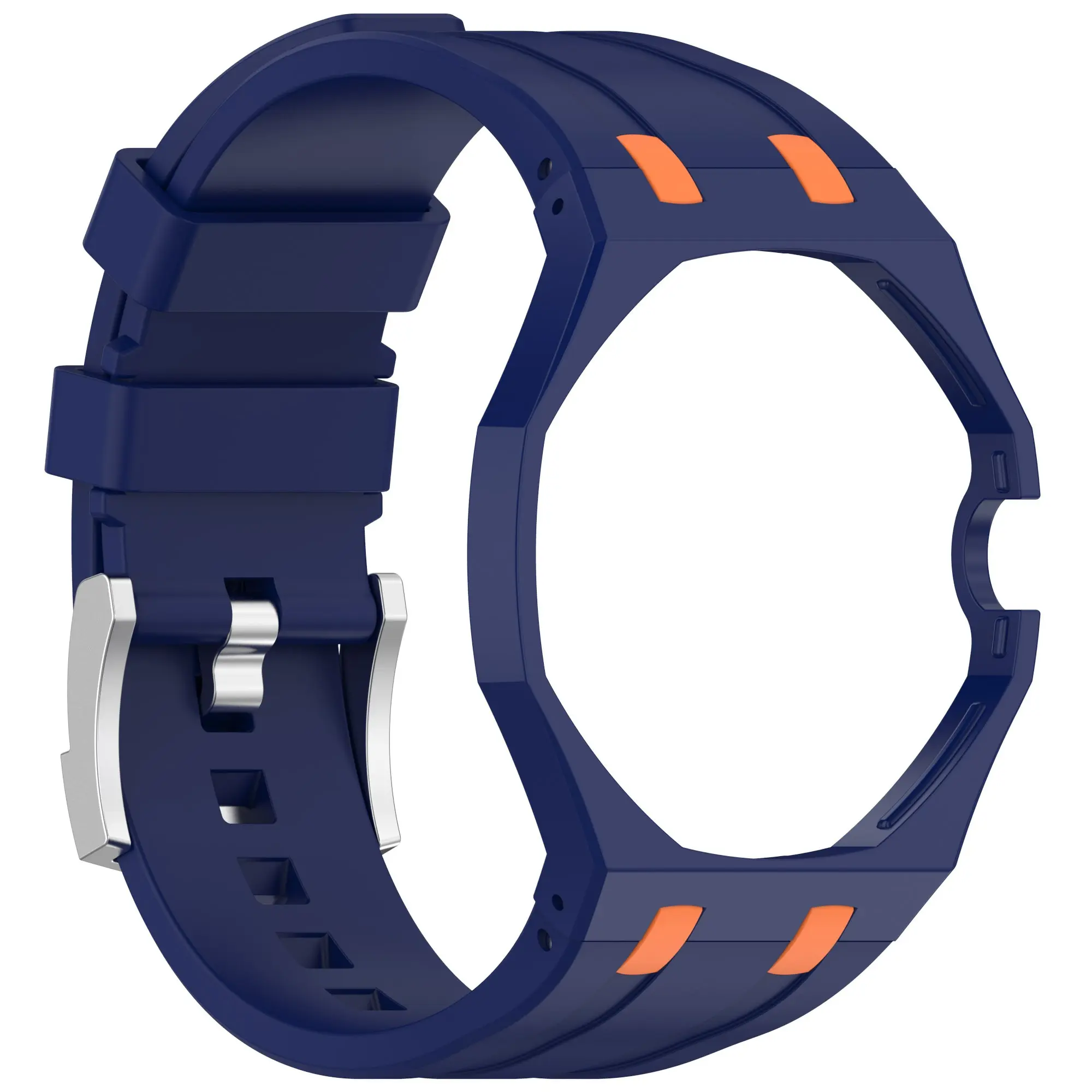 Silicone Band + PC Case for Royal Pop Lepine Conversion Kit, One-Piece Case + Strap for Swatch Ap 2026 Pocket Watch, Modified Wristband Accessory