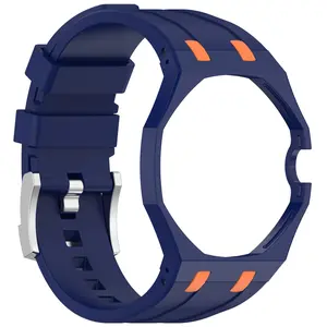 Silicone Band + PC Case Royal Pop Lepine Conversion Kit One-Piece Case + Strap for Swatch AP 2026 Pocket Watch Modified Wristband Accessory